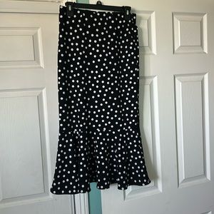 Black Polkadot Skirt